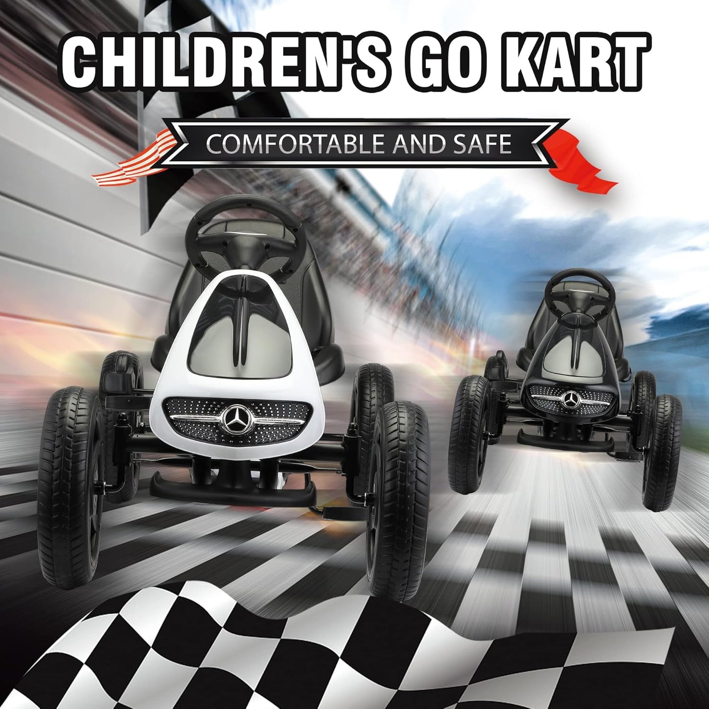 Mercedes Kids Go-Kart Pedal Bike for Children