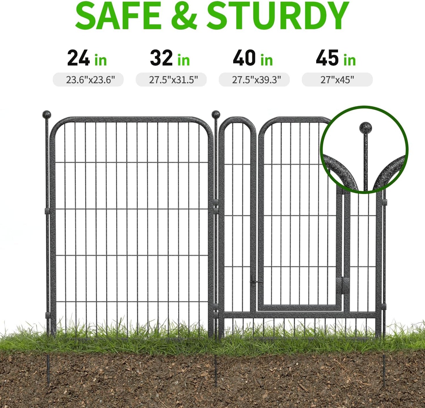 PetSafe Garden Barrier - 48” High - No Dig Fence with Gate