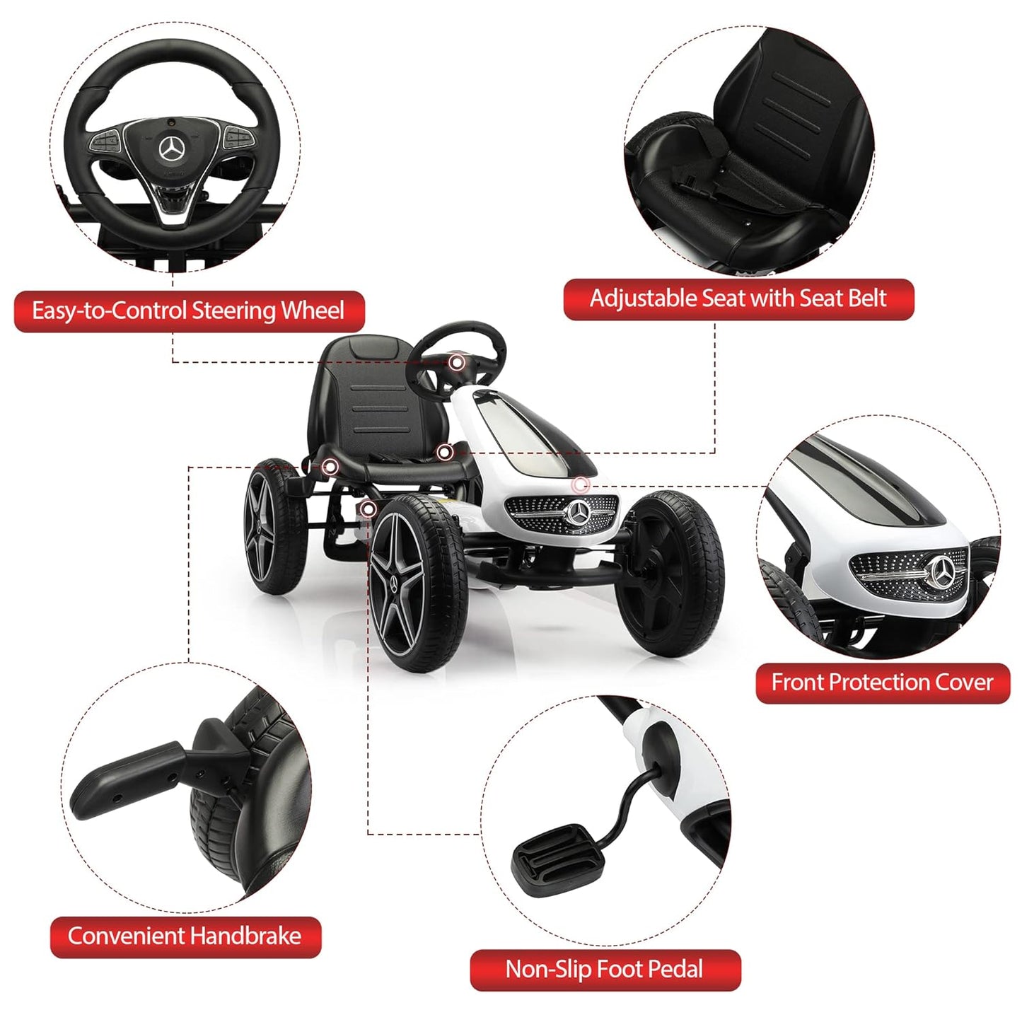 Mercedes Kids Go-Kart Pedal Bike for Children