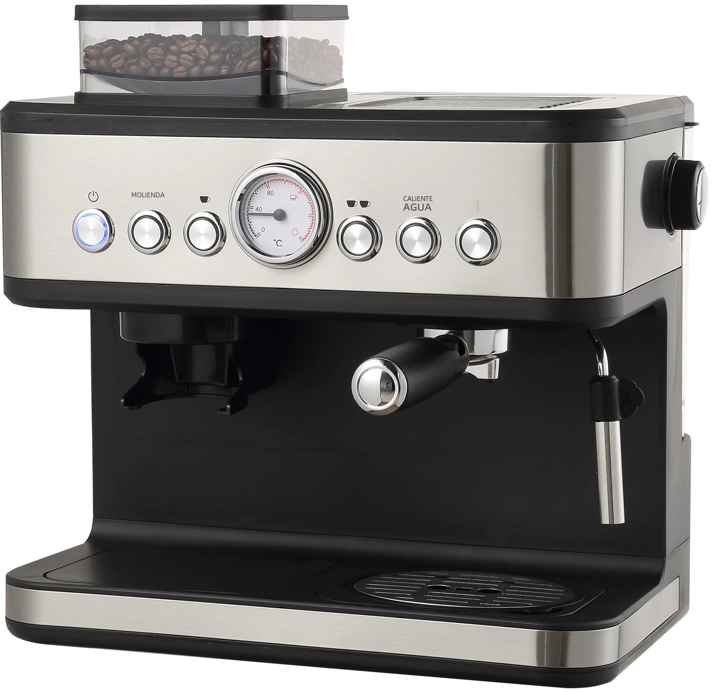 Automatic Espresso Machine with Grinder and Milk Frother