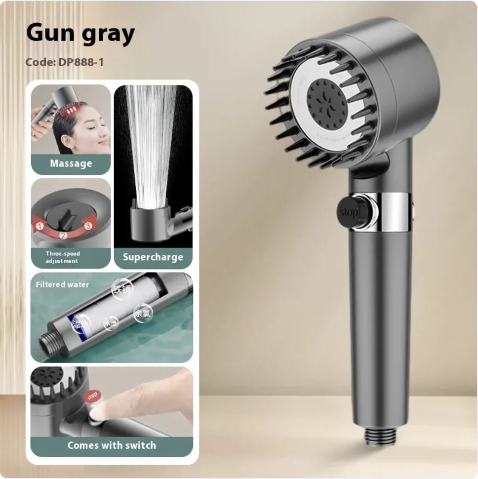 Snowflake Showerhead Nozzle with Water Purification Spray Filter - buyXall