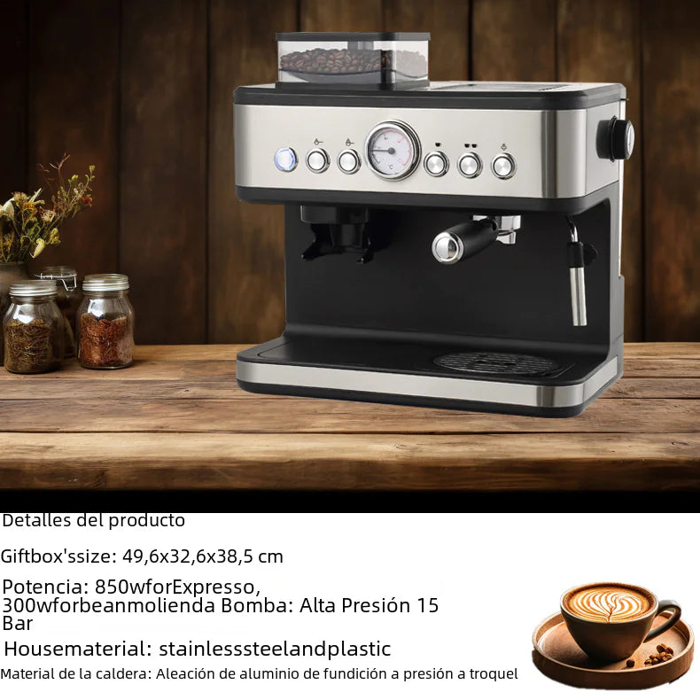 Automatic Espresso Machine with Grinder and Milk Frother