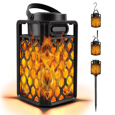 Outdoor Bluetooth Speaker with Flame Atmosphere Waterproof Wireless Speaker with Wall Mount/Stake/Hook