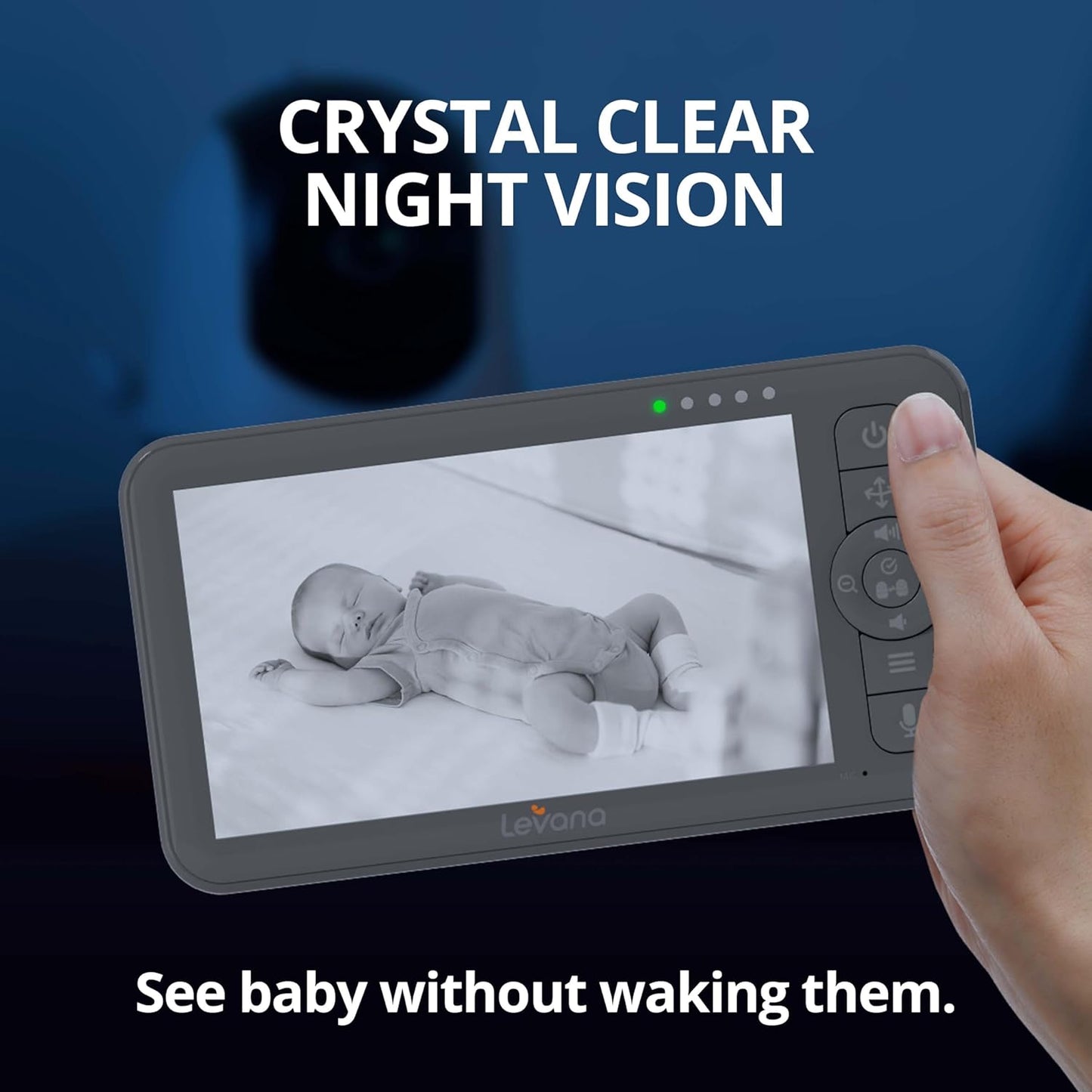 Levana Nala Dual HD Baby Cam System - 5.5” Monitor, PTZ, Night Vision