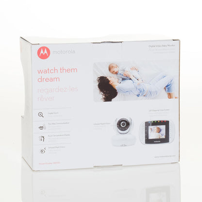 motorola MBP33S Wireless Video Baby Monitor with 2.8-Inch Color LCD Zoom and Enhanced Two-Way Audio 720p