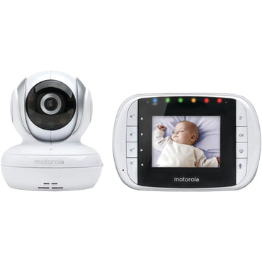 motorola MBP33S Wireless Video Baby Monitor with 2.8-Inch Color LCD Zoom and Enhanced Two-Way Audio 720p