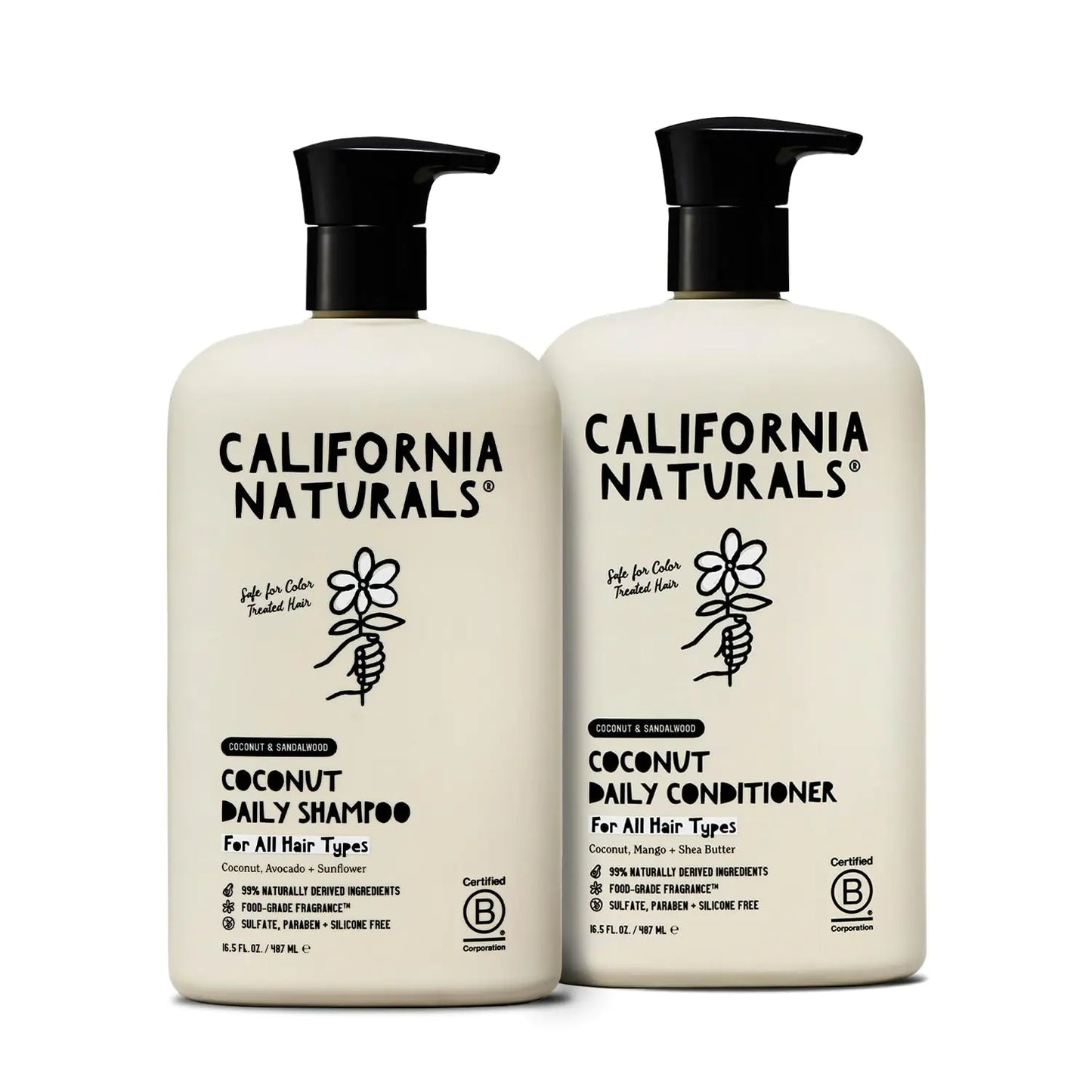 California Naturals Shampoo and Conditioner Scalp & Hair Care Bundle for Women and Men