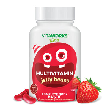 VitaWorks Kids Multivitamin & Minerals Jelly Beans - Tasty Natural Fruit Flavor